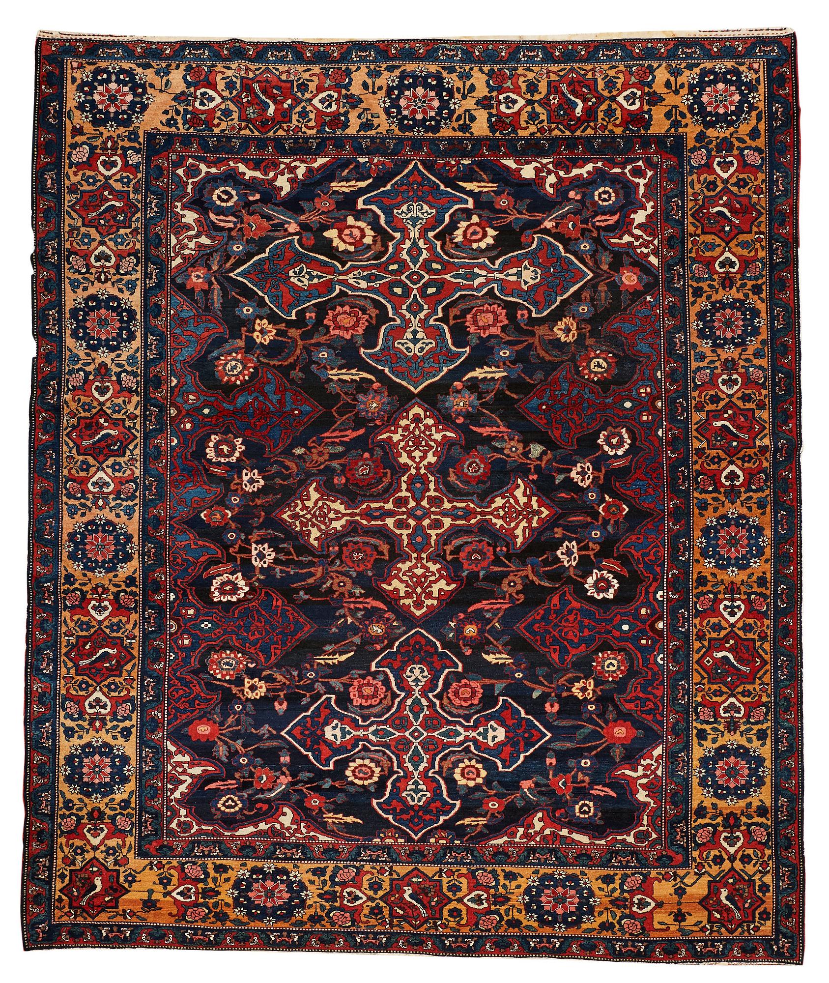 Matto, semi-antique, Chaharmahal/Bakhtiari Province, ca 386, 223,5 cm ( ca 2,5-3,5 cm flat weave at the ends).