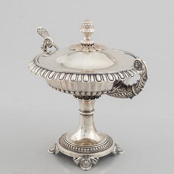A Swedish silver sugarbowl, marks of Adolf Zethelius, Stockholm 1834.