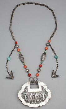 RÖKELSEKAR, vitmetall, orientalisk, 1900-tal.