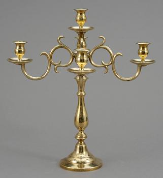 KANDELABER, mässing. Skultuna. 1900-tal.