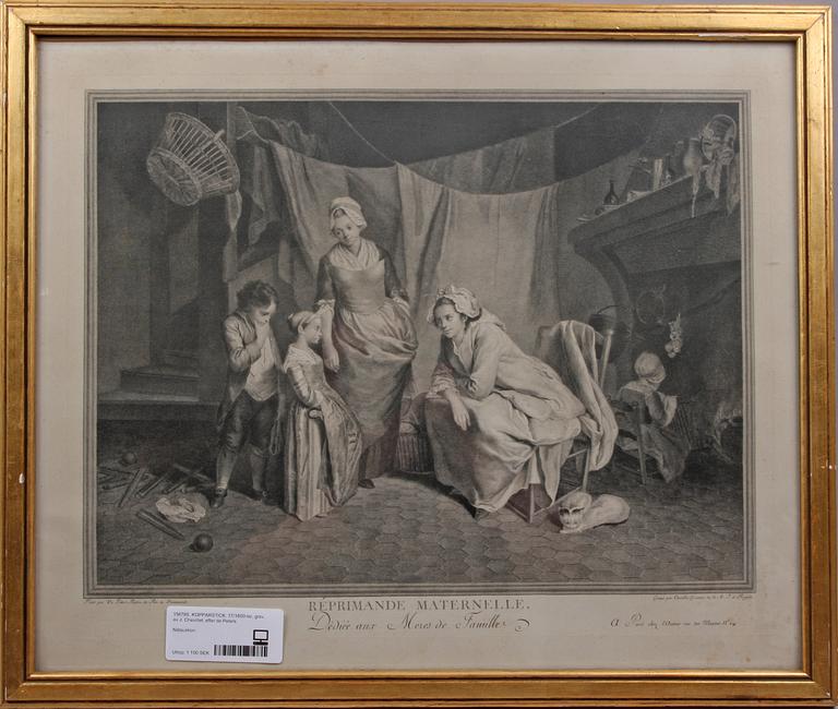 KOPPARSTICK, 17/1800-tal, grav. av J. Chevillet, efter de Peters.