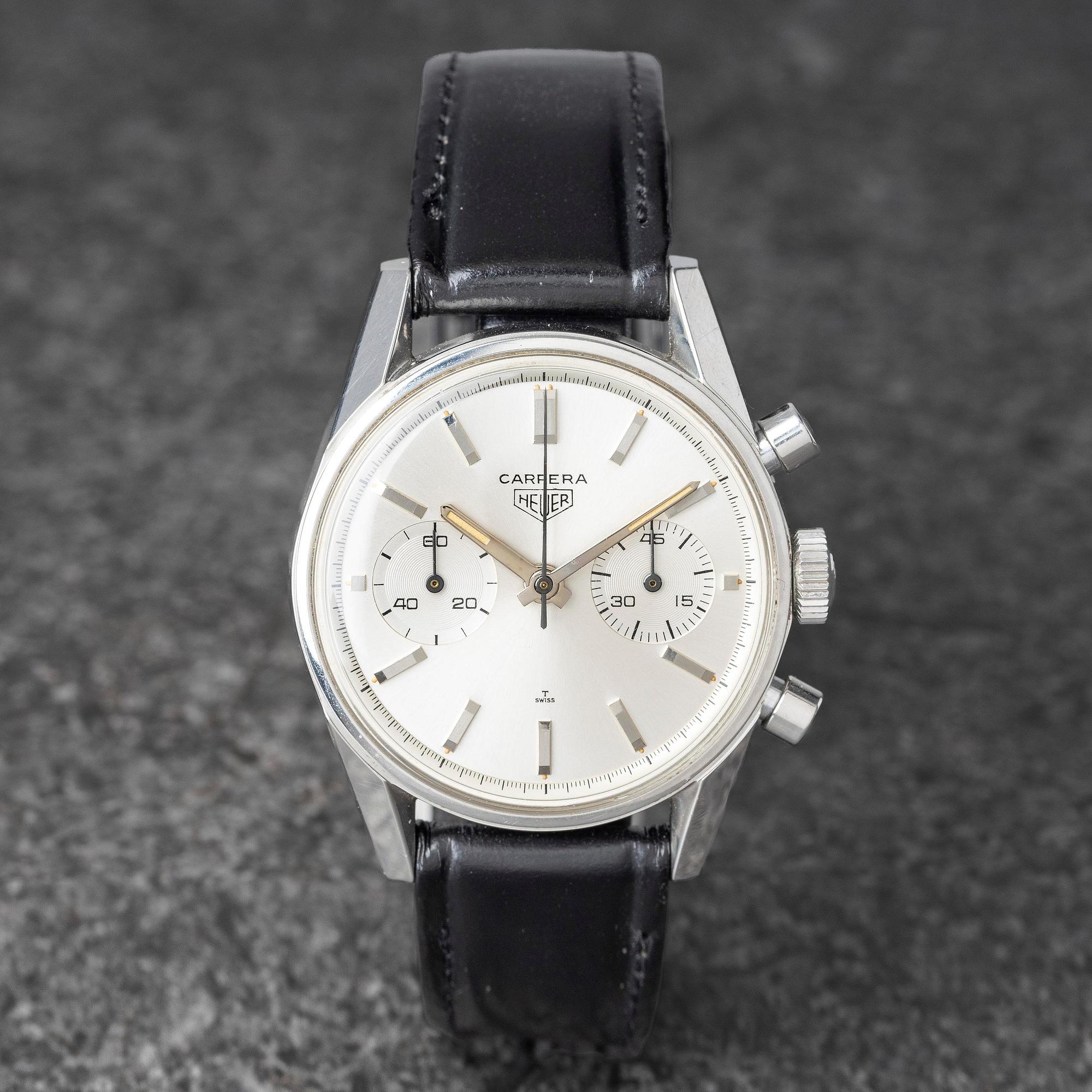 Heuer, Carrera 45, chronograph, ca 1965.