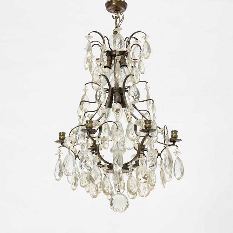 A Rococo style chandelier, first half of the 20th Century.