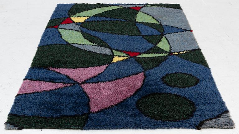 Rug, rya, approx. 245 x 142 cm.