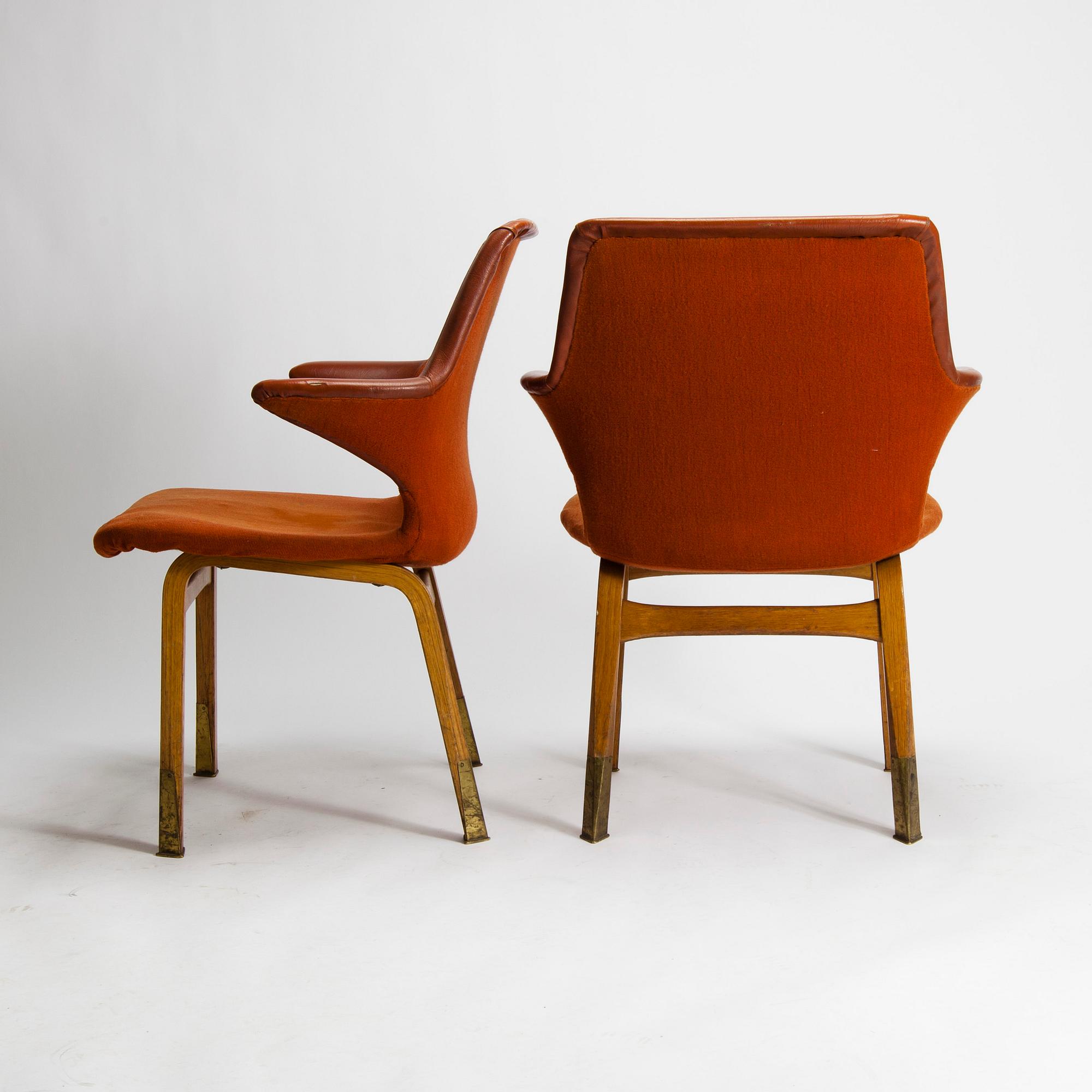 STOLAR, ett par, "Lulu" design Ilmari Tapiovaara, märkta Asko, 1960-tal.