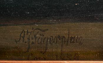 AXEL JOHAN FÄGERPLAN, olja på duk, sign o dat 1850.