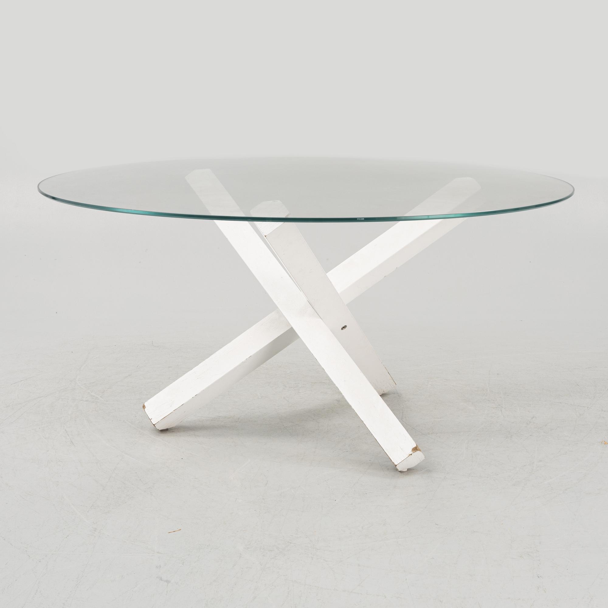 Studio Sovet, an 'Aikido' glass top table, Italy.