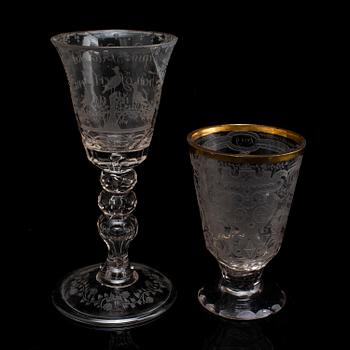 Two 18th century glasses.