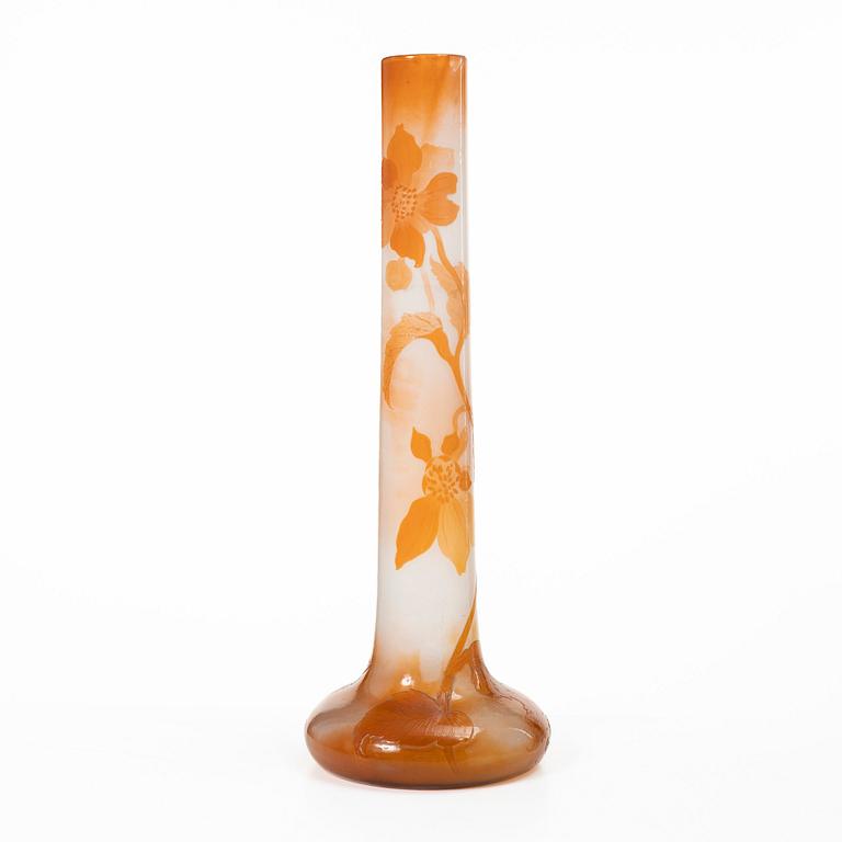 Emile Gallé, vas, överfångsglas, Nancy, Frankrike, Art Nouveau.
