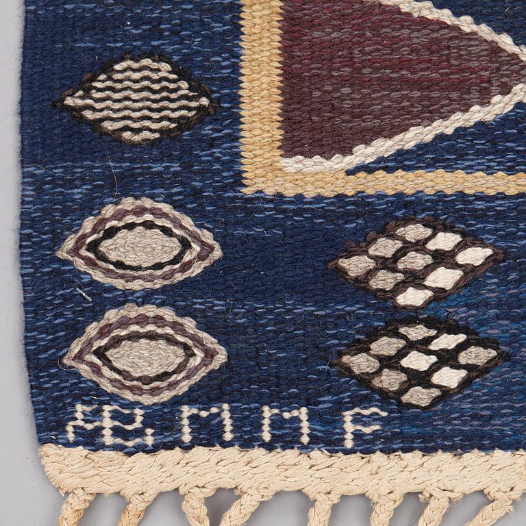 Barbro Nilsson, A CARPET, "Snäckorna", flat weave, ca 278 x 191,5-194 cm, signed AB MMF BN.