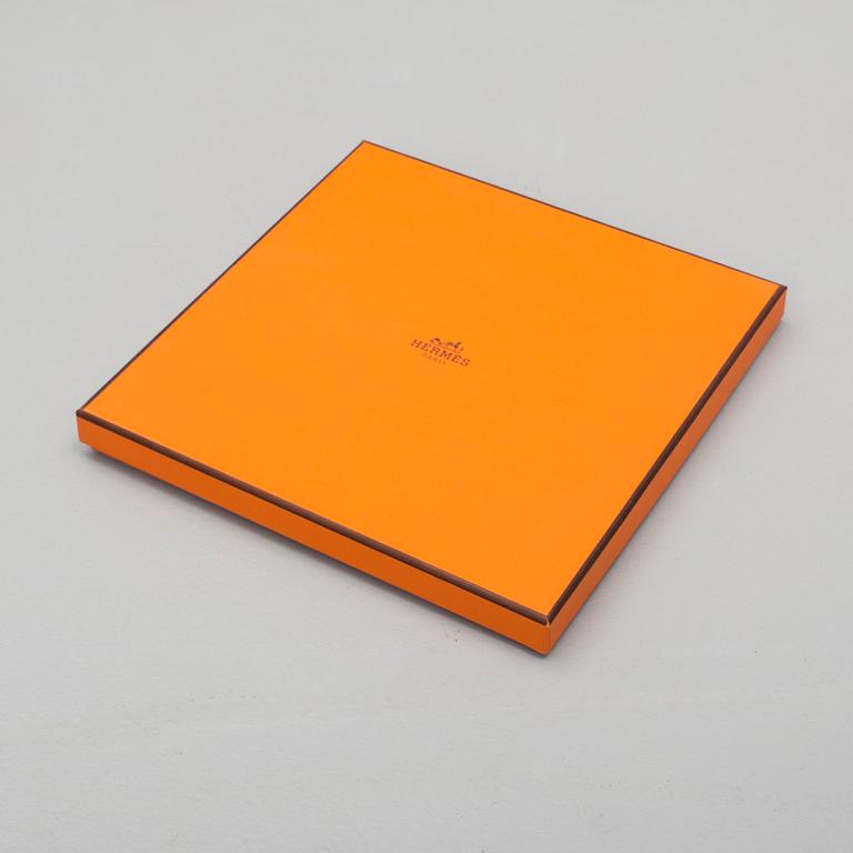 HERMÈS, 'Napoleon' silk scarf in box.
