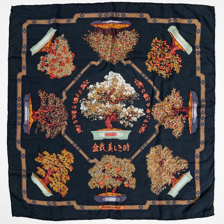 Hermès, scarf, "Les Beaux Jours de Bonsai".