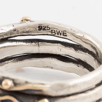 Ring, By Birdie, silver med rosenslipade diamanter.