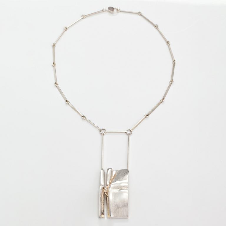 Björn Weckström, "Bird man", a sterling silver necklace. Lapponia 1971.