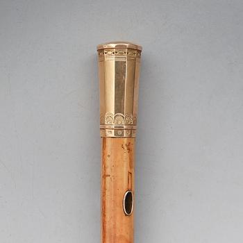 SPATSERKÄPP, 18K guld, björk, Stockholm 1793.