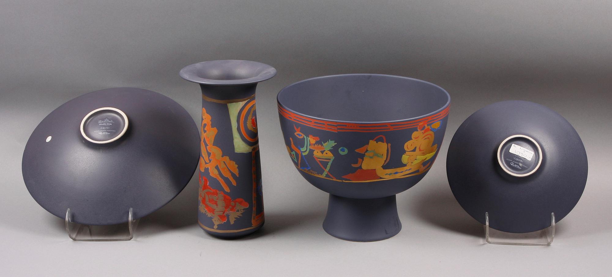 PARTI PORSLIN, 4 delar, "Liguria", Gilbert Portanier, Rosenthal studio-linie.