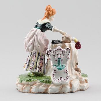 FIGURGRUPP, porslin, Wien, 1900-talets första hälft.