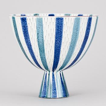 SKÅL PÅ FOT, fajans, Stig Lindberg, Gustavsberg, 1950-tal.