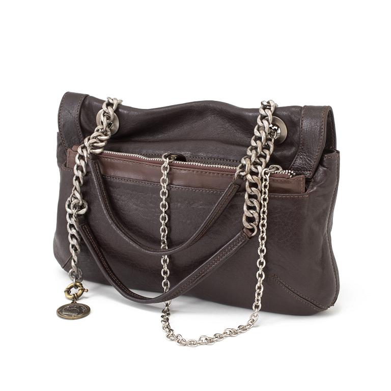 A brown leatherbag by Lanvin.