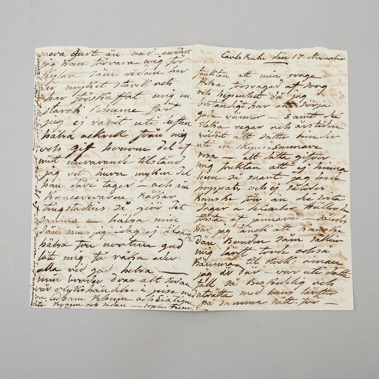 LETTER / MANUSCRIPTS, 7 st, members of the family von Fersen.