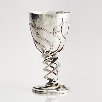 Louis Osman, a large Britannia silver beaker, London 1987.