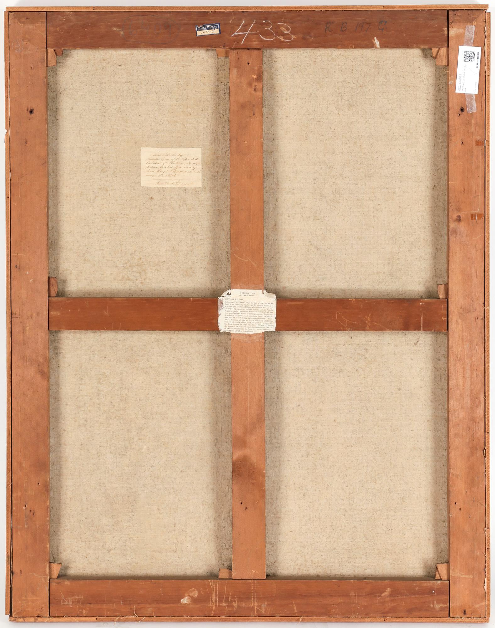 ANTONIO DE PUGA, hans efterföljd, olja på duk, ej signerad.