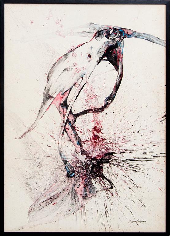 August Puig, a signed and dated oil on paper.