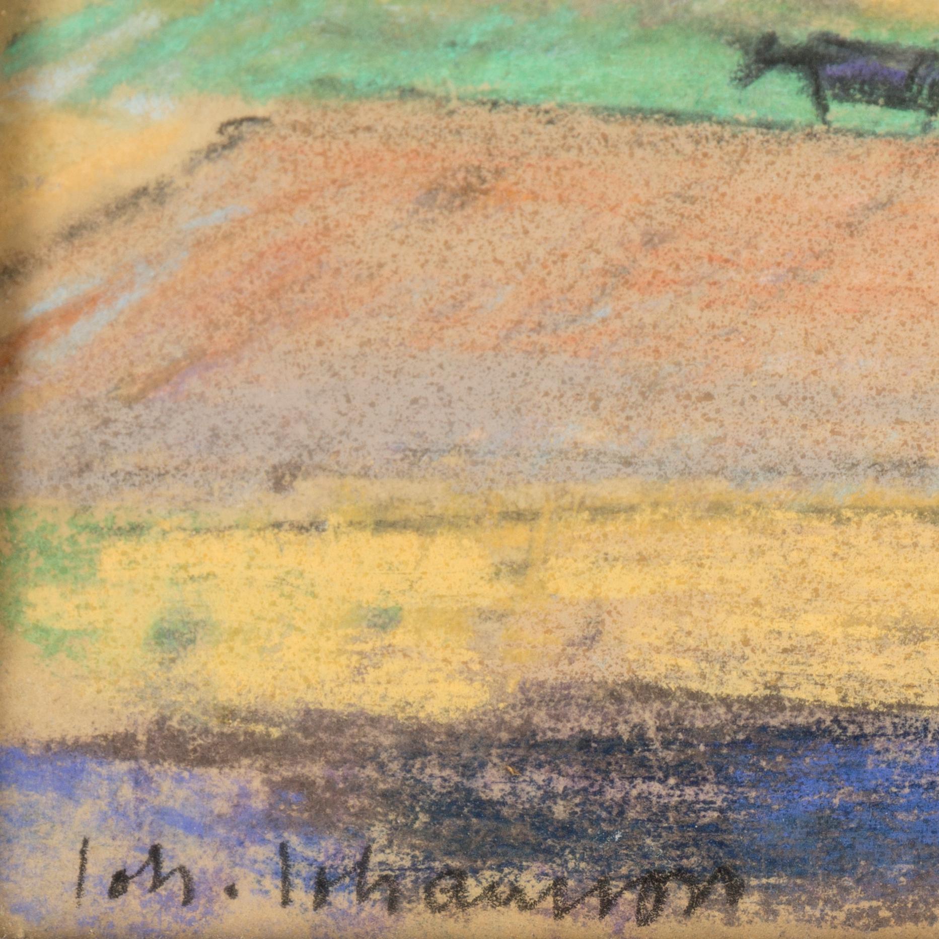 JOHAN JOHANSSON, pastel on paper, signed.