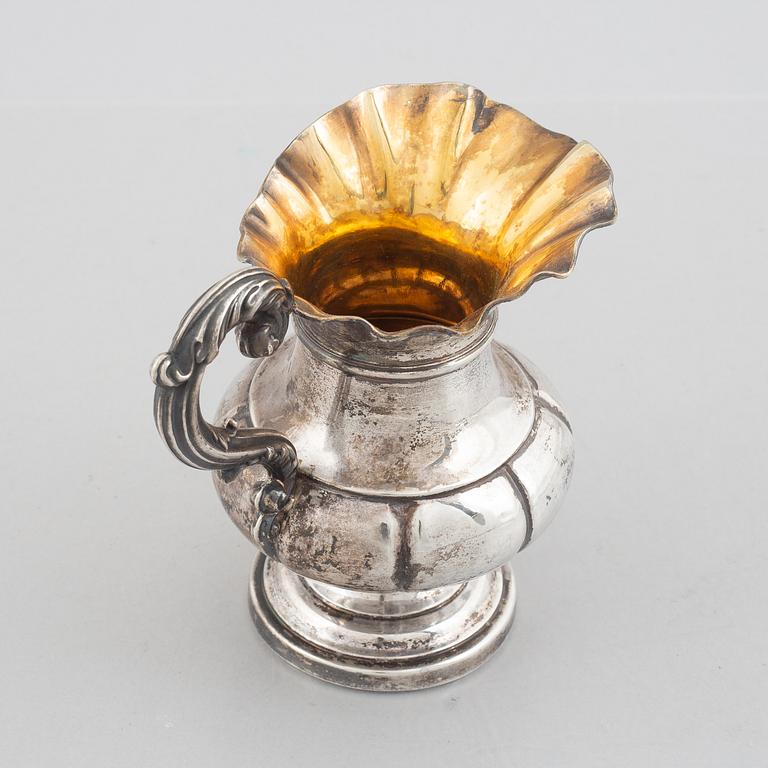 A Swedish Silver Creamer, mark of Gustaf Möllenborg, Stockholm 1841.