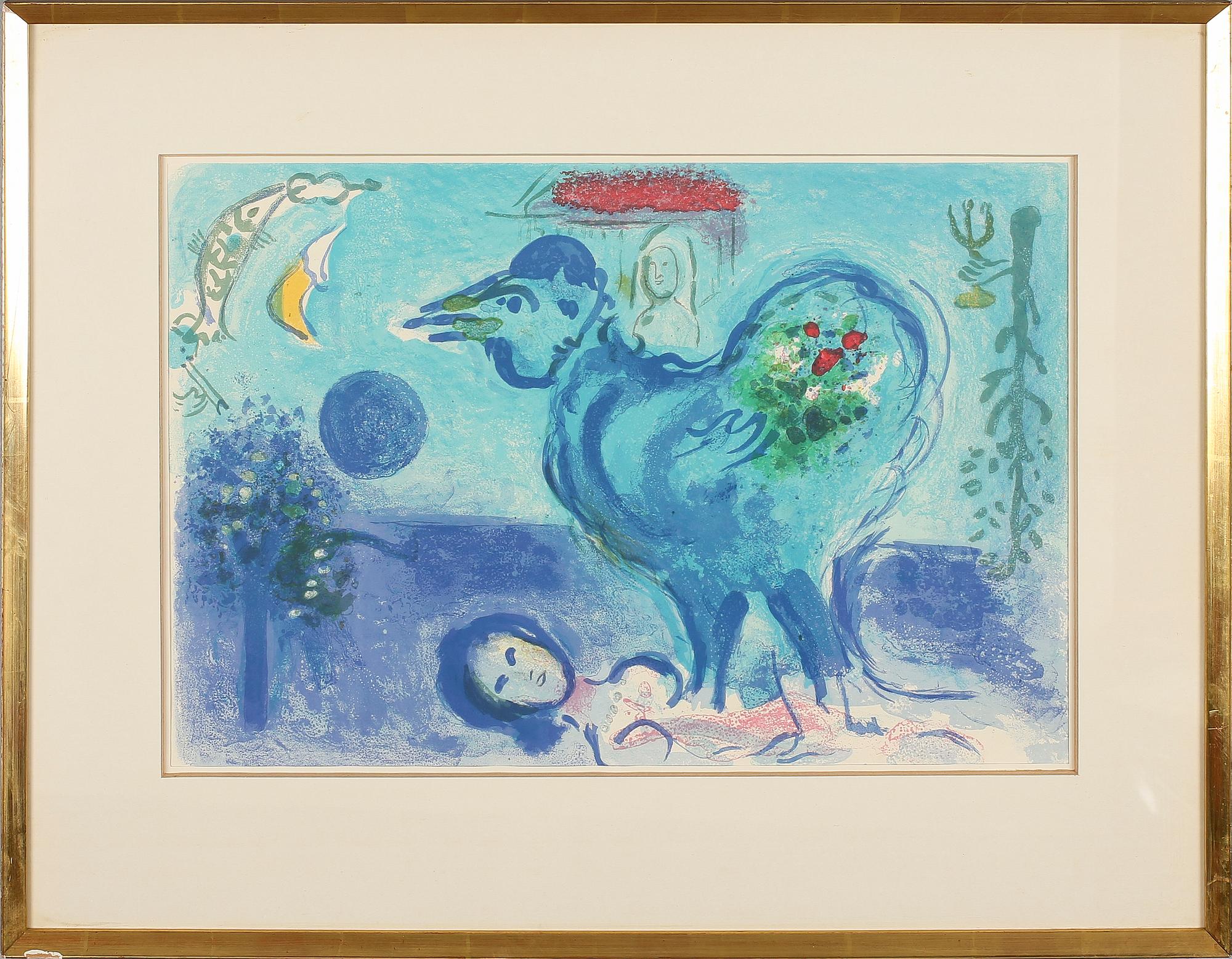 MARC CHAGALL, färglitografi, 1958, osignerad.