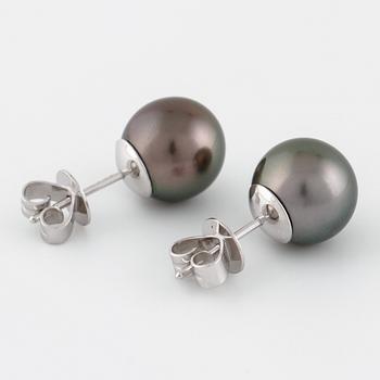 ÖRHÄNGEN, med odlade Tahitipärlor.