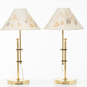A pair of Table lamps, model 131, Bergboms, late 20th century.