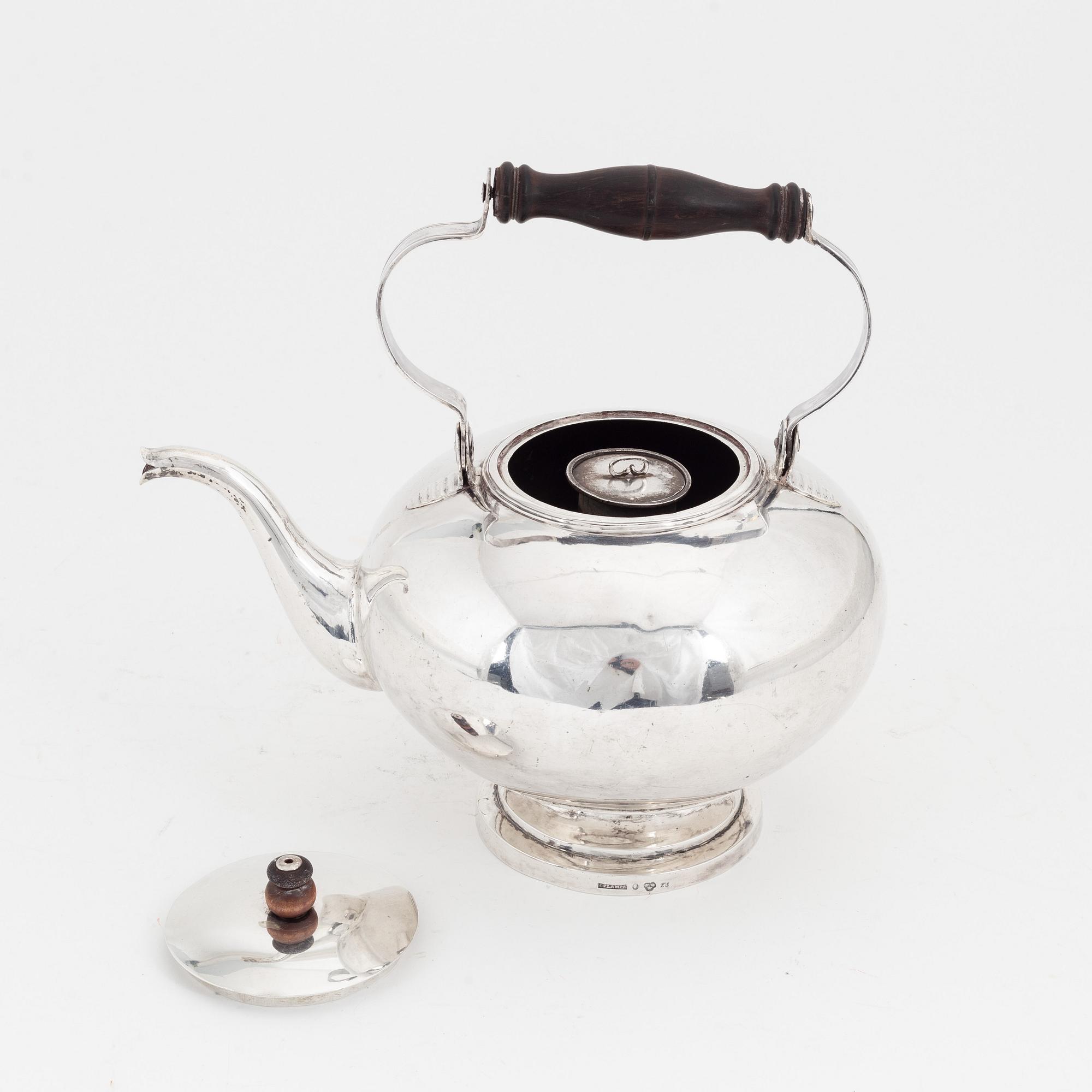 Carl Petter Lampa, a silver teapot, Stockholm, Sweden, 1830.