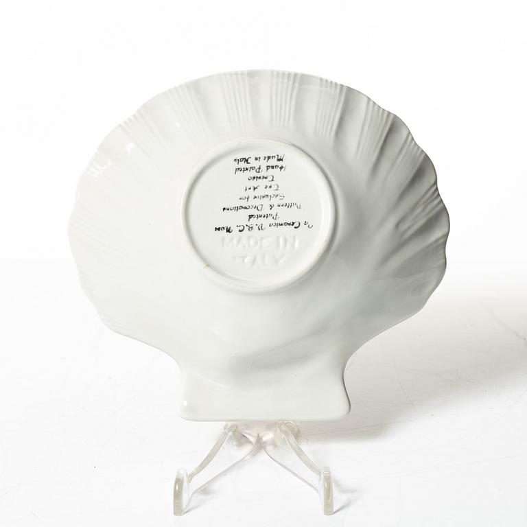 Servisdelar för skaldjur, 7 delar, keramik, V.B.C. Cre Art, Treviso, Italien.