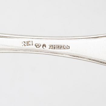 Matskedar, 7 st, silver, Sverige, 1700-1800-tal.