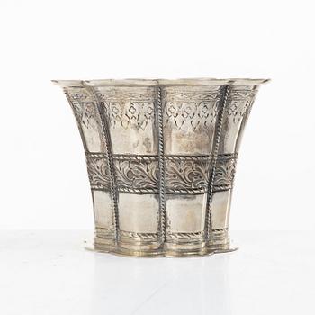 Beaker, so-called Margrete beaker, silver, JW Bohlin, Karlskrona, 1939.