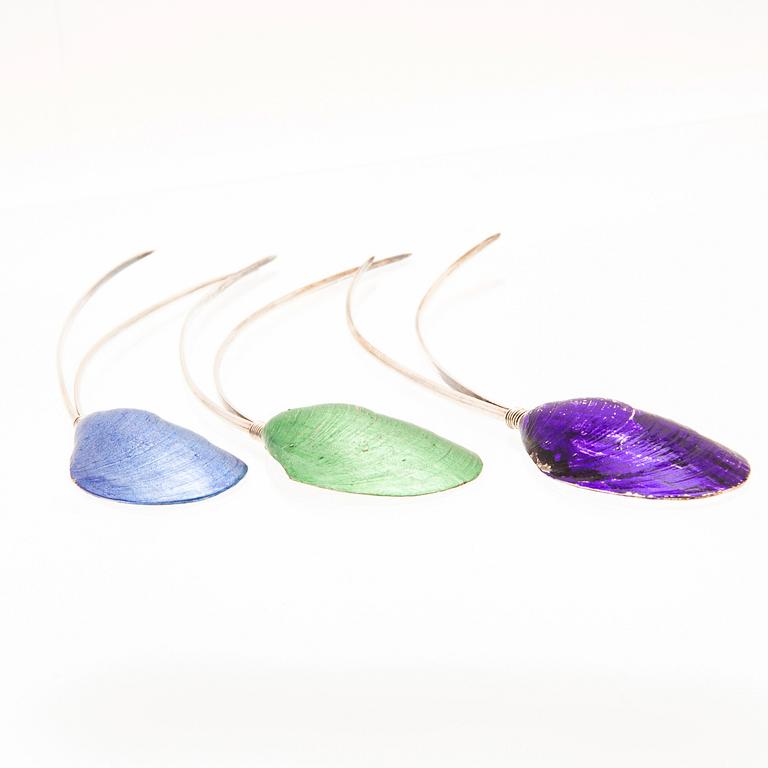 Monica Backström, 3 Silver Hairpins.