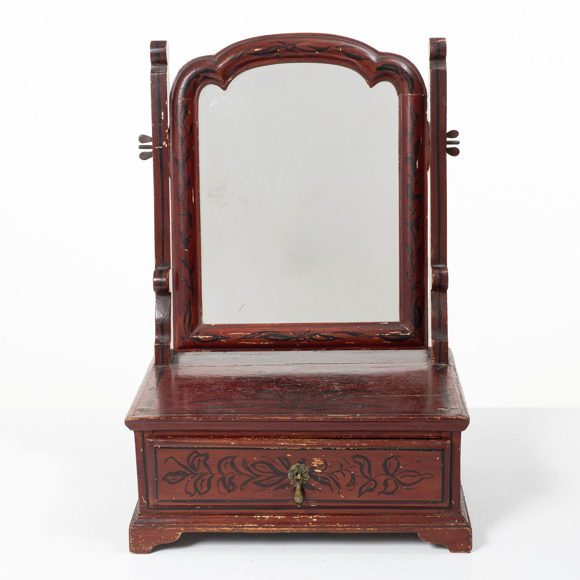 Chest of drawers mirror, first half of the 18th century, marked 1723.