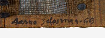 Aarno Salosmaa, Composition in metal on wood.