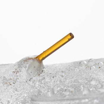 Bertil Vallien, unik väggskulptur, sandgjutet glas, "Idol".