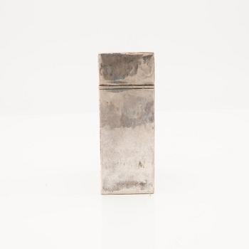 A Swedish silver cigarette case mark of CG Hallberg Stockhiolm 1919 (?) weight 233 grams.