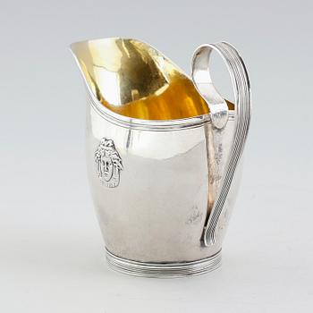 GRÄDDKANNA, silver, Johan Petter Grönvall, Stockholm 1814. Vikt ca 120 gram.