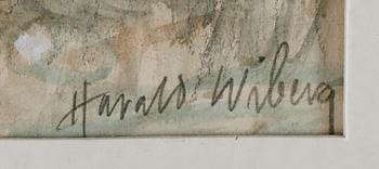HARALD WIBERG, akvarell, signerad.