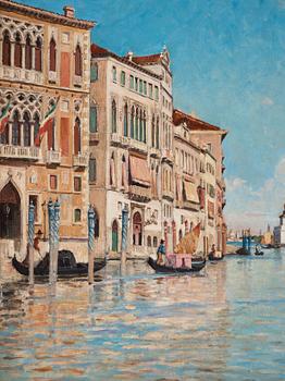 Carl Skånberg, Canal Grande med utsikt över Santa Maria della Salute.