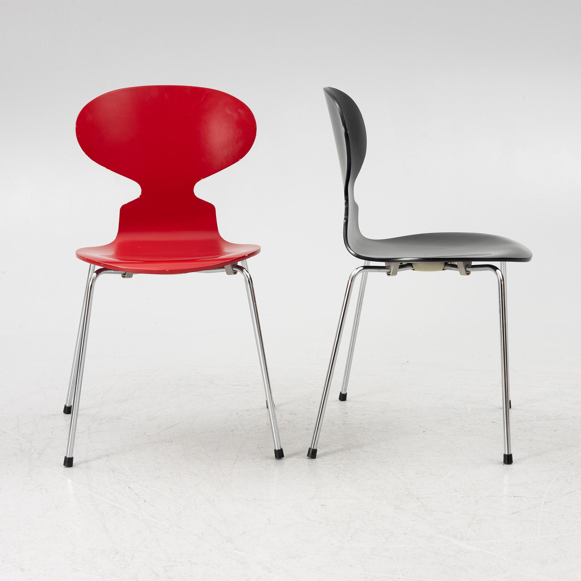 Arne Jacobsen, four 'the Ant chair", Fritz Hansen.
