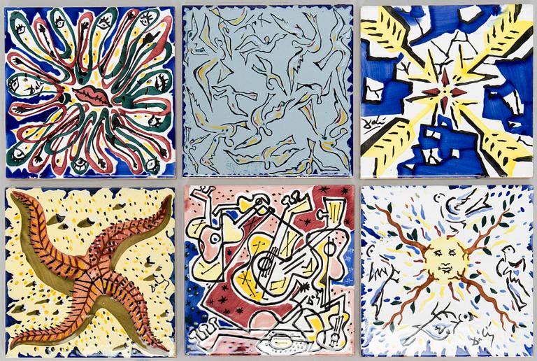 Salvador Dalí, jälkeen, laatat 6 kpl, Espanja.