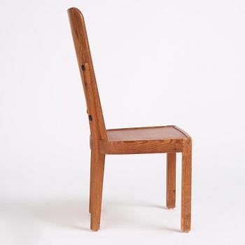 Axel Einar Hjorth, a stained pine 'Lovö' chair, Nordiska Kompaniet, Sweden 1930s.