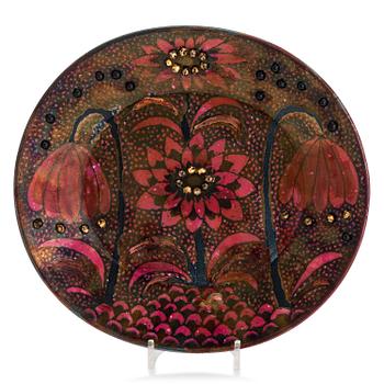 Birger Kaipiainen, a decorative plate signed Kaipiainen Arabia.