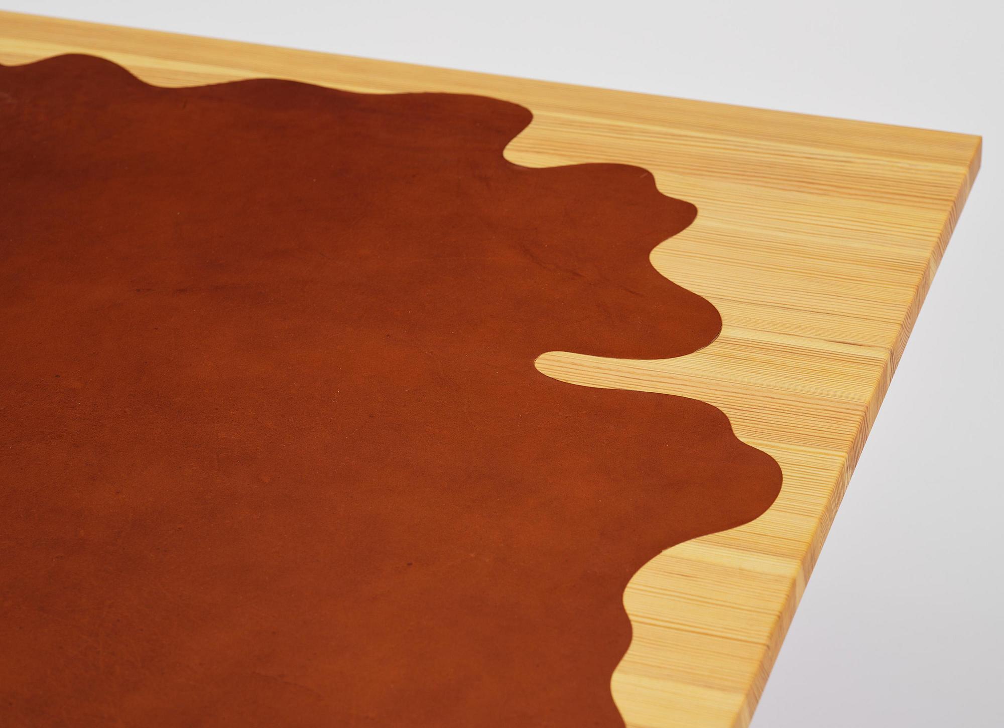 Mathieu Gustafsson, a prototype coffee table, "Slab", executed by cabinetmaker Markus Karlbom, Burhult, 2024.