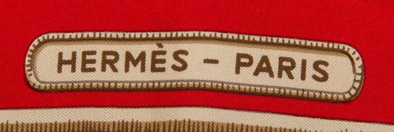 An Hermès silk scarf ""Caraïbes"" by Christiane Vauzelles.
